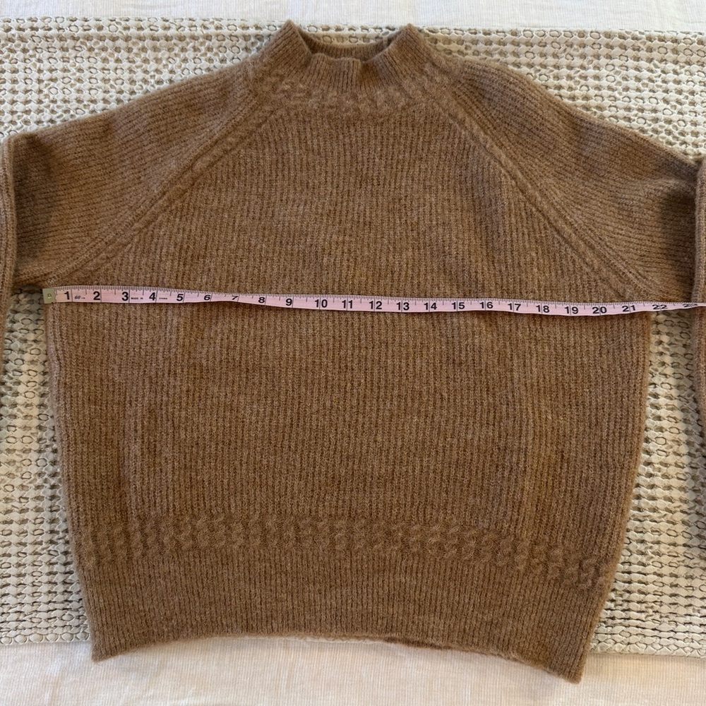 SÉZANE Otis Baby Alpaca Sweater in Camel sz XS NWOT Rare & Sold out! - Picture 12 of 15